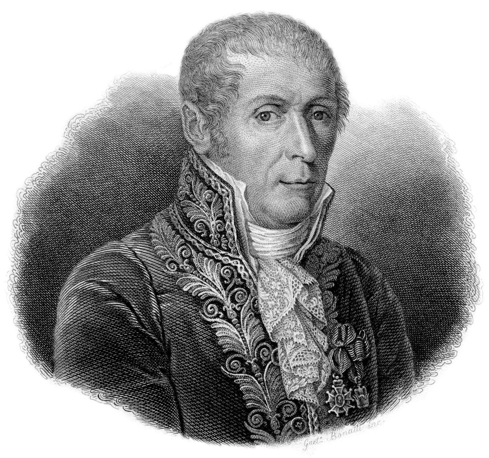 Alessandro Volta — historical engraving by Gaetano Bonatti
